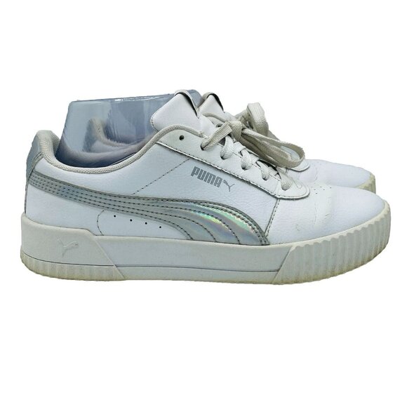 Puma Shoes - Puma Shoes Womens Size 8.5 White Carina Iridescent Sneakers 373834-01 Comfort
